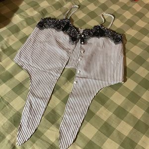 wrap around/tied lace tank